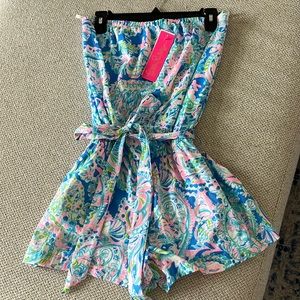 NWT MEDIUM LILLY PULITZER STRAPLESS ROMPER